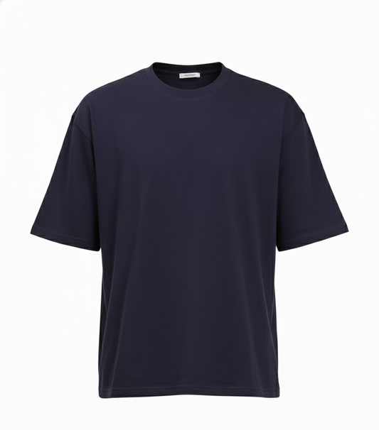 Zeon Oversized Cotton T-Shirt | Crew Neck | Half Sleeve | Solid Casual Tee