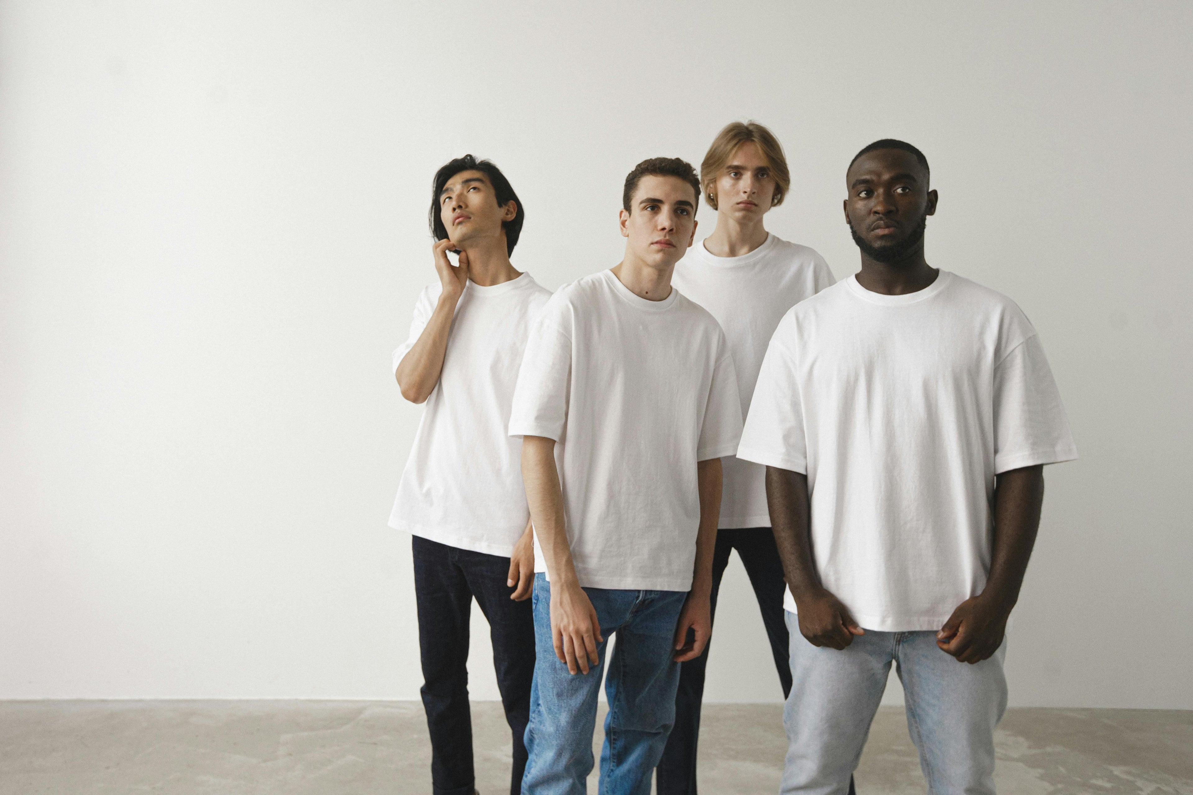Polo Neck T-Shirt (Multicolor, M) (Pack of 4)
